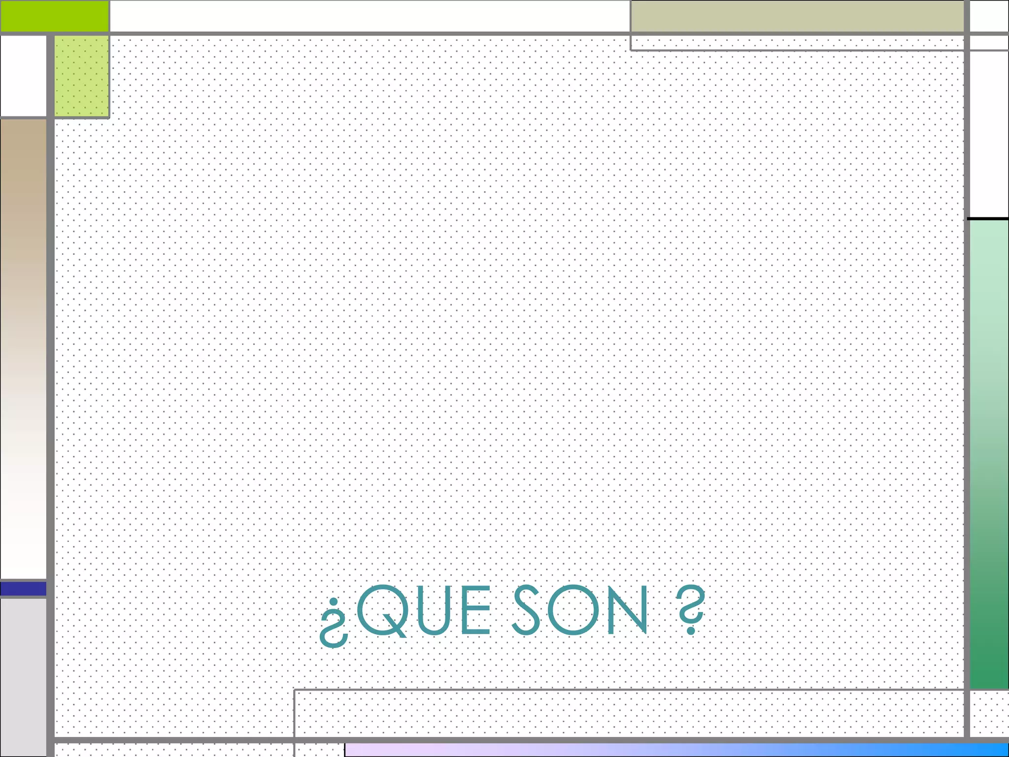 ¿QUE SON ?
 