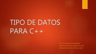 Tipo de datos_para_c++