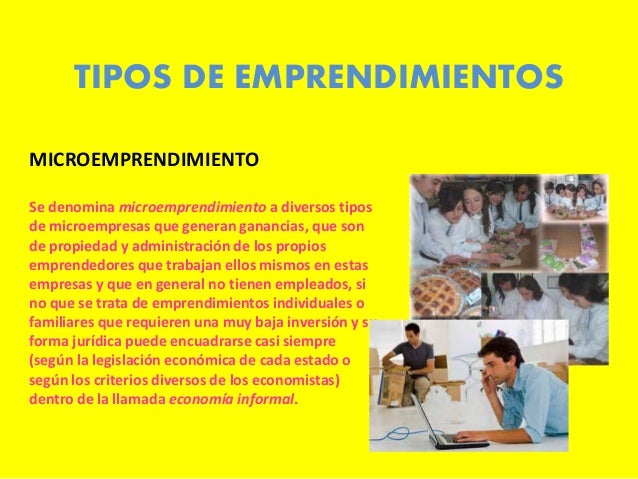 Tipo de emprendedores