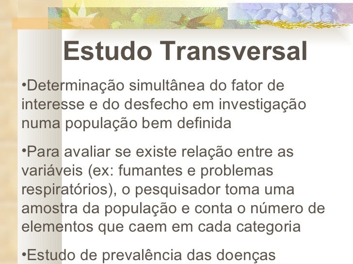 Tipos de estudo