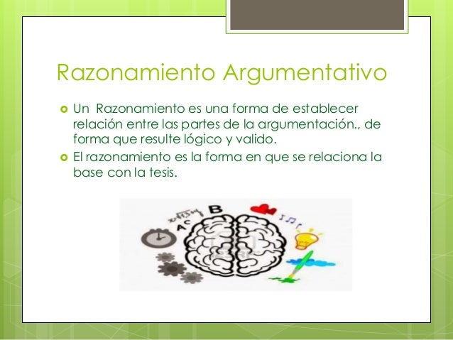 Tipo de razonamiento argumentativo