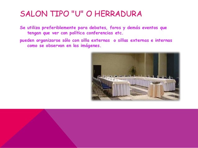 Tipo de salones para eventos