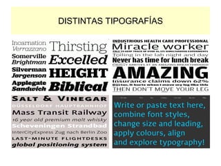DISTINTAS TIPOGRAFÍAS 