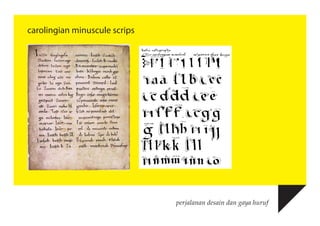 carolingian minuscule scrips

perjalanan desain dan gaya huruf

 