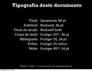 Tipografia - Noções Básicas