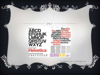 Ejemplo de tipografia