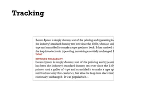 Tracking
 