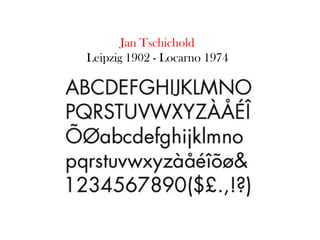 Jan Tschichold
Leipzig 1902 - Locarno 1974

 