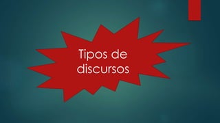 Tipos de
discursos
 