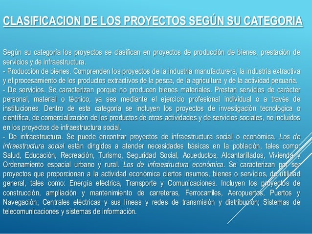 Tipologia de proyectos segun su finalidad(carlos chulli)