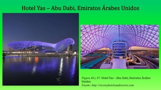 Figura 46 y 47: Hotel Yas – Abu Dabi, Emiratos Árabes
Unidos
Fuente: http://viceroyhotelsandresorts.com
 