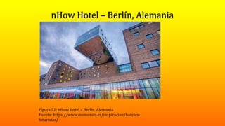 Figura 51: nHow Hotel – Berlín, Alemania
Fuente: https://www.momondo.es/inspiracion/hoteles-
futuristas/
 
