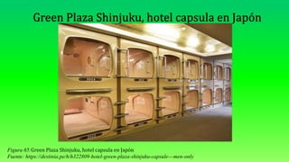 Figura 65:Green Plaza Shinjuku, hotel capsula en Japón
Fuente: https://destinia.pe/h/h322809-hotel-green-plaza-shinjuku-capsule---men-only
 