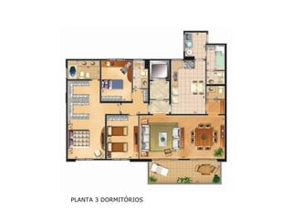 PLANTA 3 DORMITÓRIOS
 