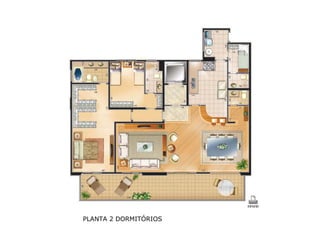 PLANTA 2 DORMITÓRIOS
 