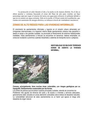 Tipologias de viviendas informales y situaciones de riesgo | DOC