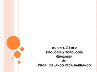 Andrea Gámeztipología y topologíaGimsaber8bProf: Orlando vaca barranco 