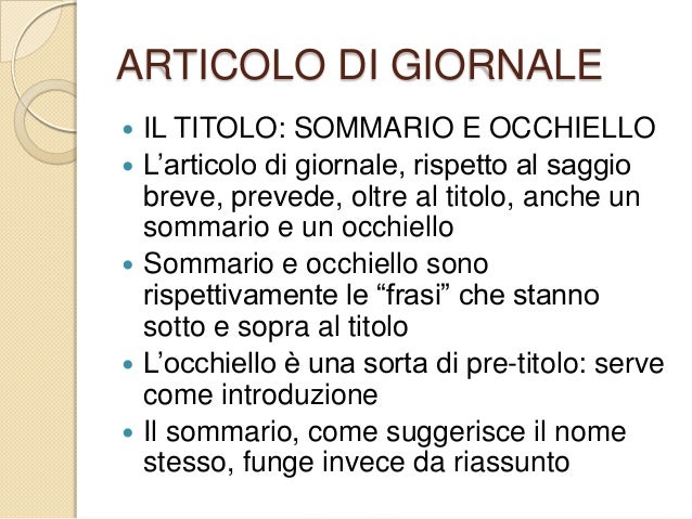Tipologie i prova saggio breve