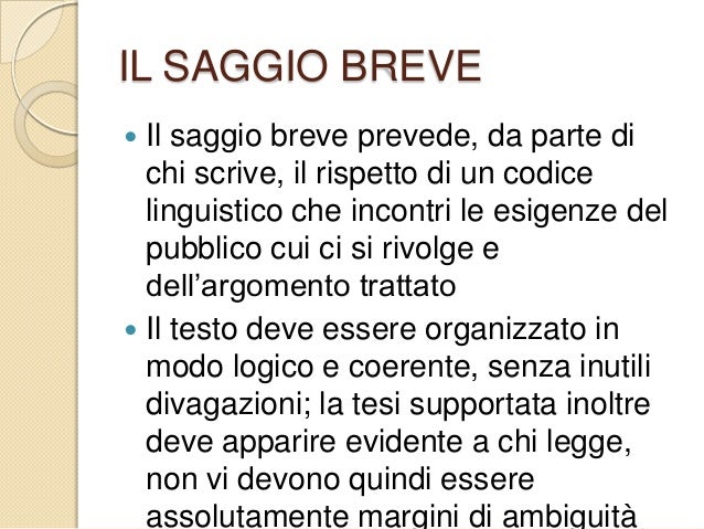 tipologie i prova saggio breve saggio breve