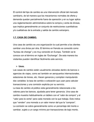 Tipos De Cambio