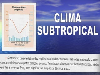 CLIMA  SUBTROPICAL 