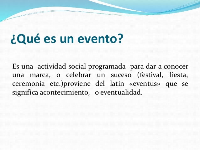 Tipos deeventos diapositivas 2