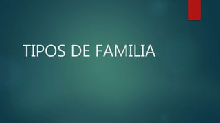 TIPOS DE FAMILIA
 