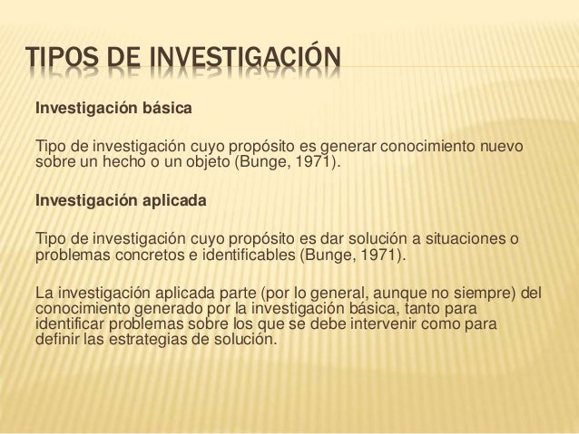 Tipos De Investigacion Basica Aplicada Y Tecnologica
