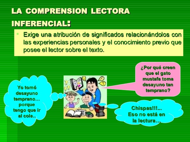 Tipos de la Comprensión Lectora