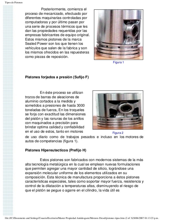 Tipos De Pistones