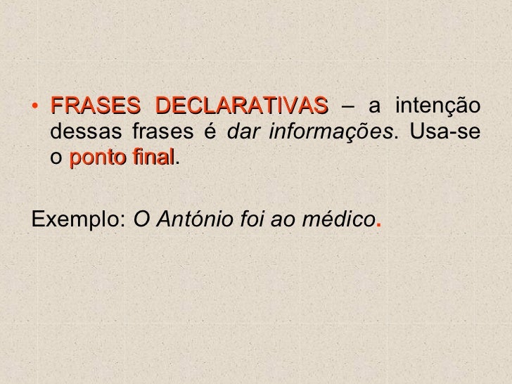 Tipos e Formas de frase