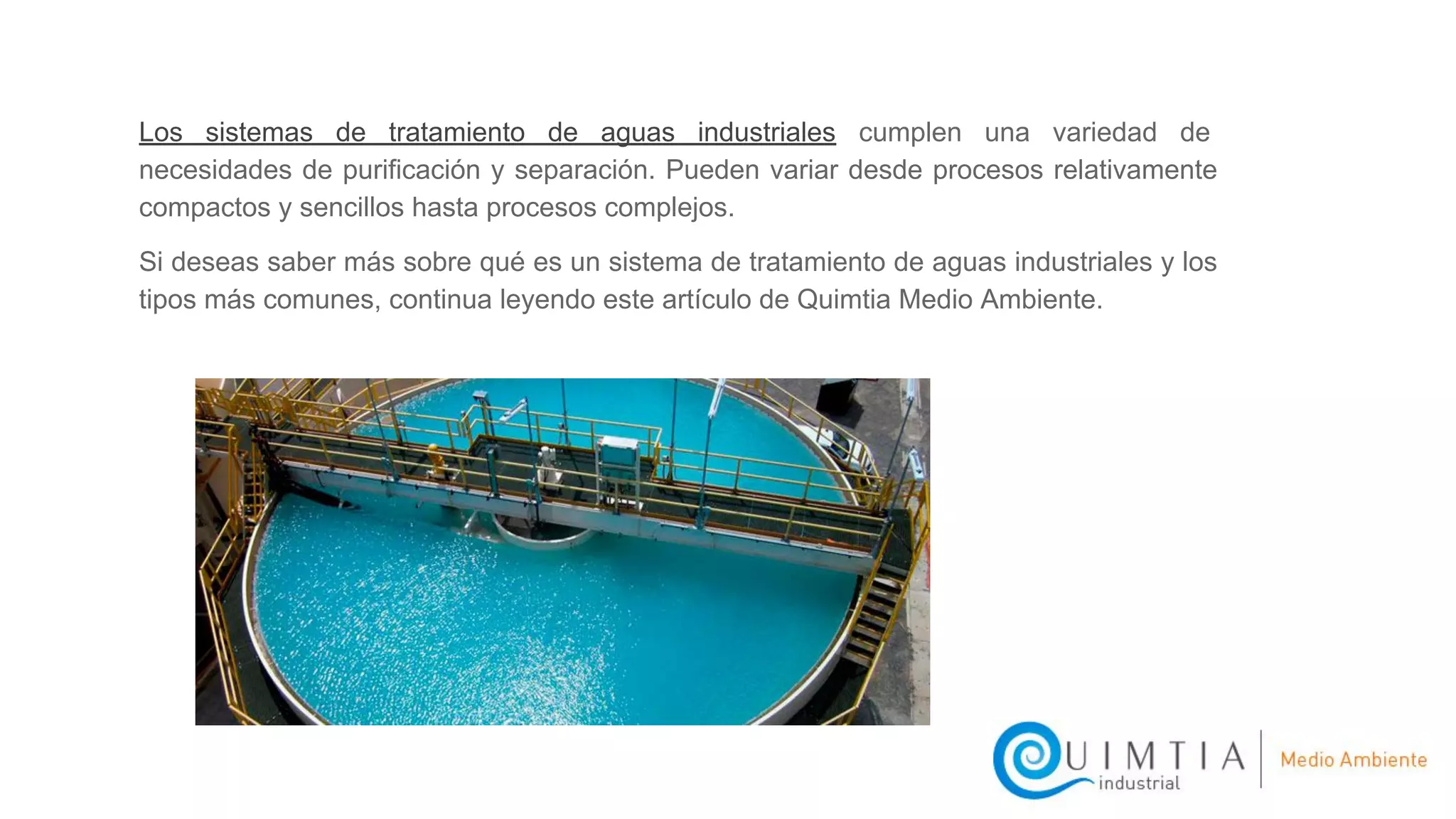 Tipos de sistemas de tratamiento de aguas industriales | PDF | Water ...