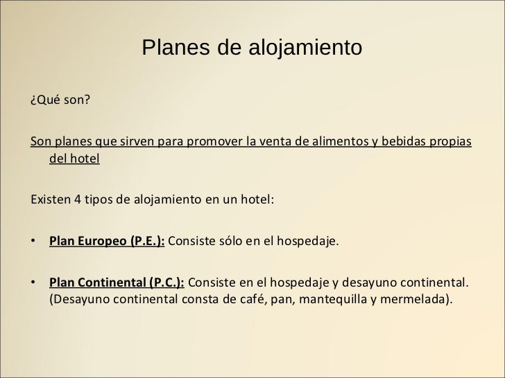 Tipos De Alojamiento