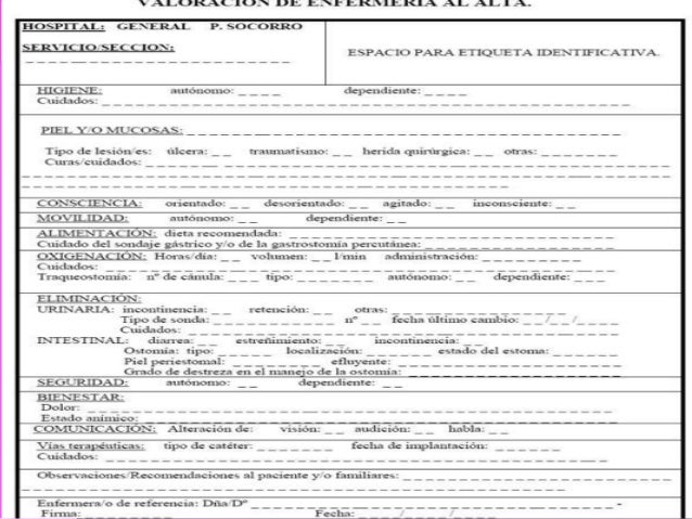 Hoja De Alta Hospitalaria Imss Pdf