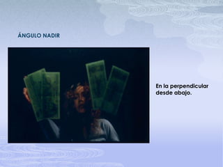 ÁNGULO NADIREn la perpendicular desde abajo.