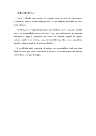 Tipos de aposentadorias