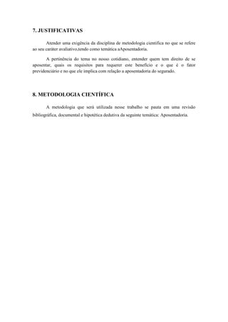 Tipos de aposentadorias