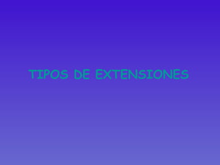 TIPOS DE EXTENSIONES 
