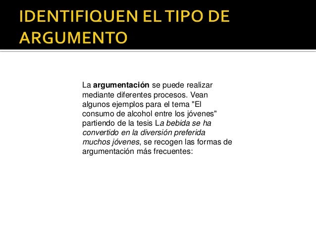 Tipos de argumentos