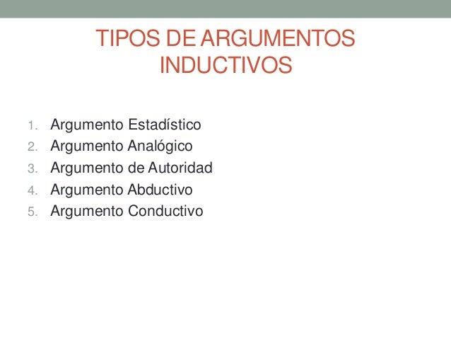 Tipos de argumentos