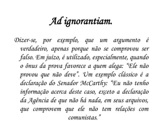 Tipos De Argumentos   LucréCio Sá