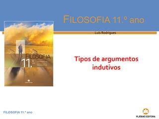 FILOSOFIA 11.º ano 
FILOSOFIA 11.º ano 
Luís Rodrigues 
Tipos de argumentos 
indutivos 
 