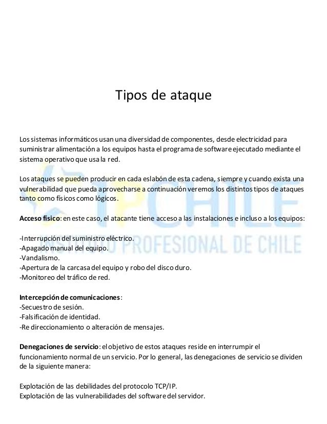 Tipos de ataques informáticos