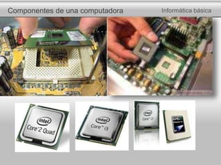 Componentes de una computadora Informática básica
 