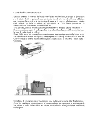 Tipos de calderas industriales