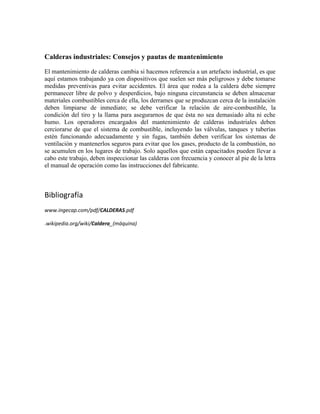 Tipos de calderas industriales