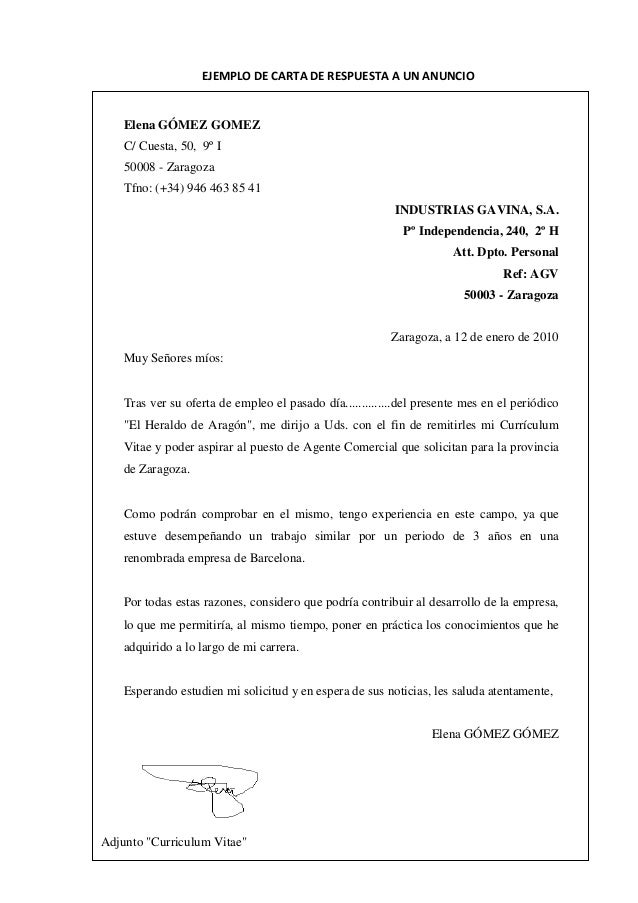 Tipos de cartas Tipos de cartas