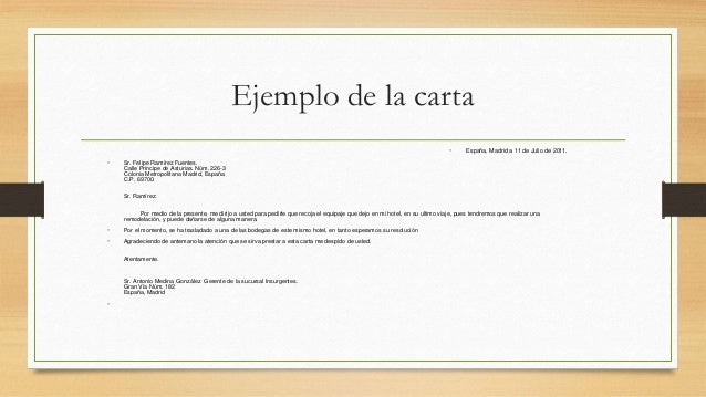 Tipos de cartas