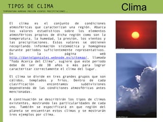 Tipos de clima | PPTX