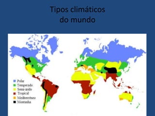 Tipos climáticos
do mundo
 